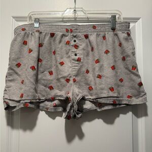 Victoria’s Secret Pink Large Fry Print Sleep Shorts